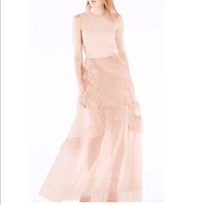 BCBGMaxAzria Pink Tule cutout Dress